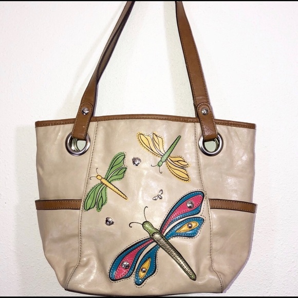 Relic Handbags - Relic Faux Vegan Leather Shoulder Bag Dragonfly